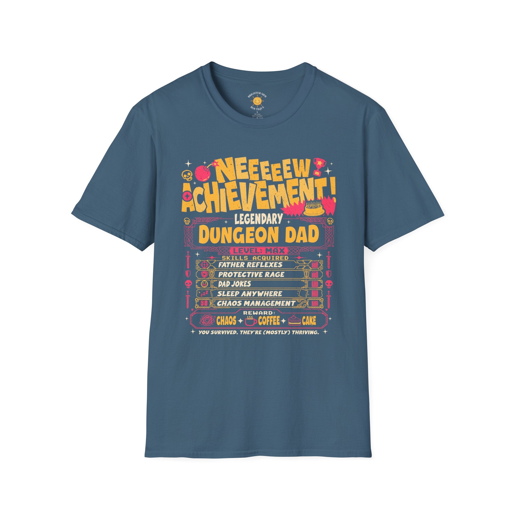 Dungeon Dad Achievement Unlocked RPG T-Shirt