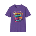 Running on Caffeine, Chaos & 80's Lyrics Retro T-Shirt