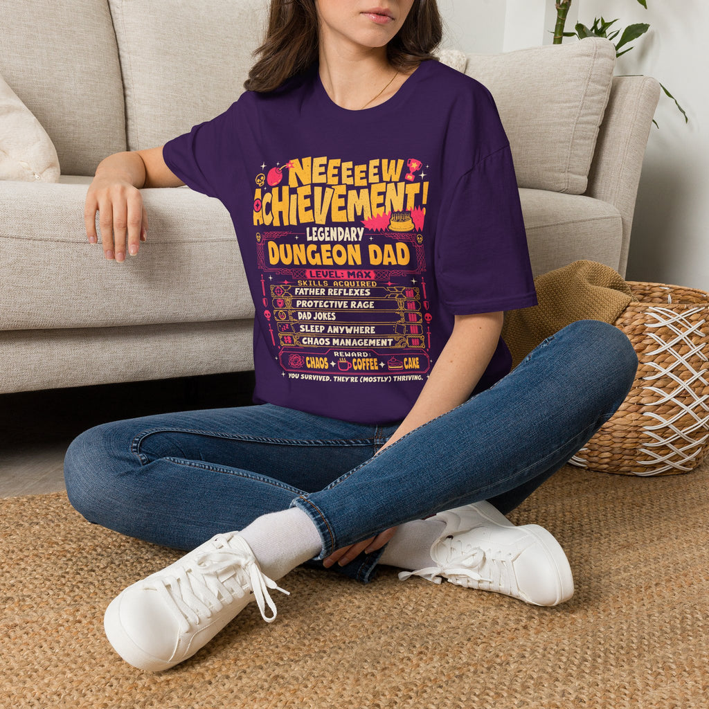 Dungeon Dad Achievement Unlocked RPG T-Shirt