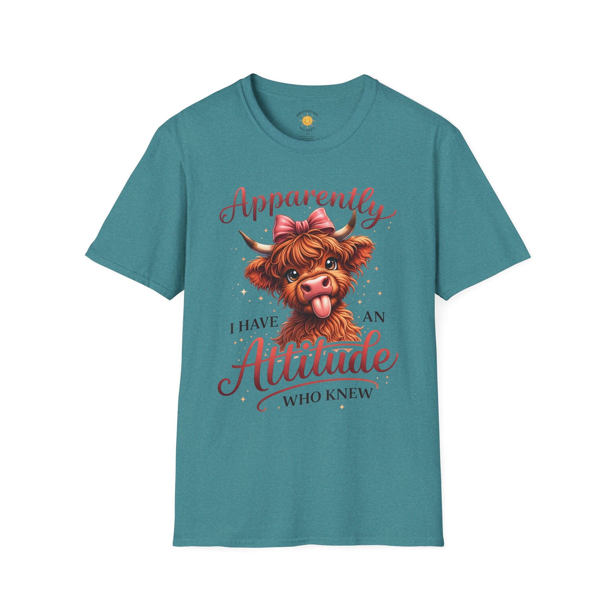 Apparently I Have An Attitude Highland Cow T-Shirt