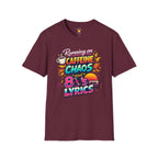 Running on Caffeine, Chaos & 80's Lyrics Retro T-Shirt