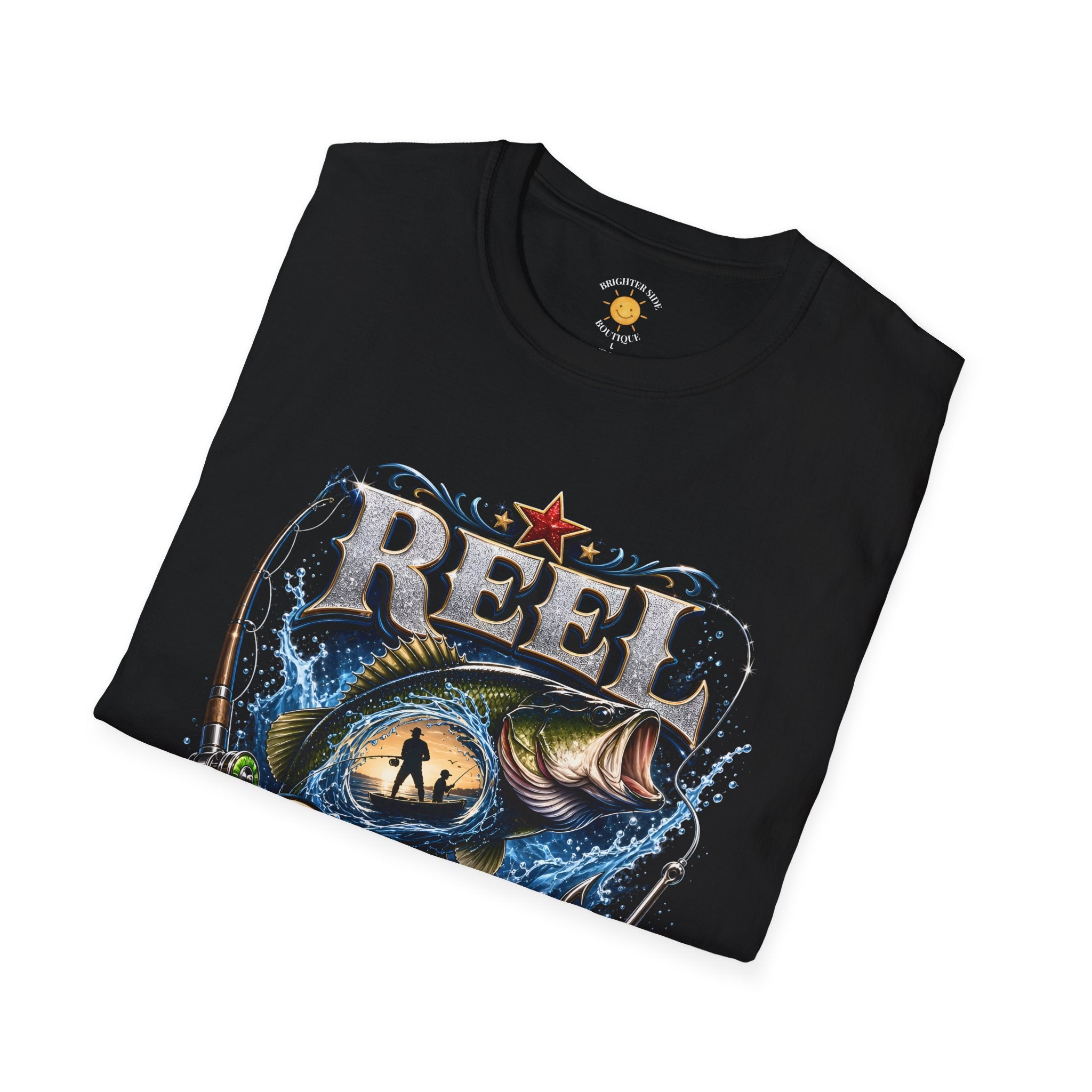 Reel Cool Bass Fishing Dad T-Shirt