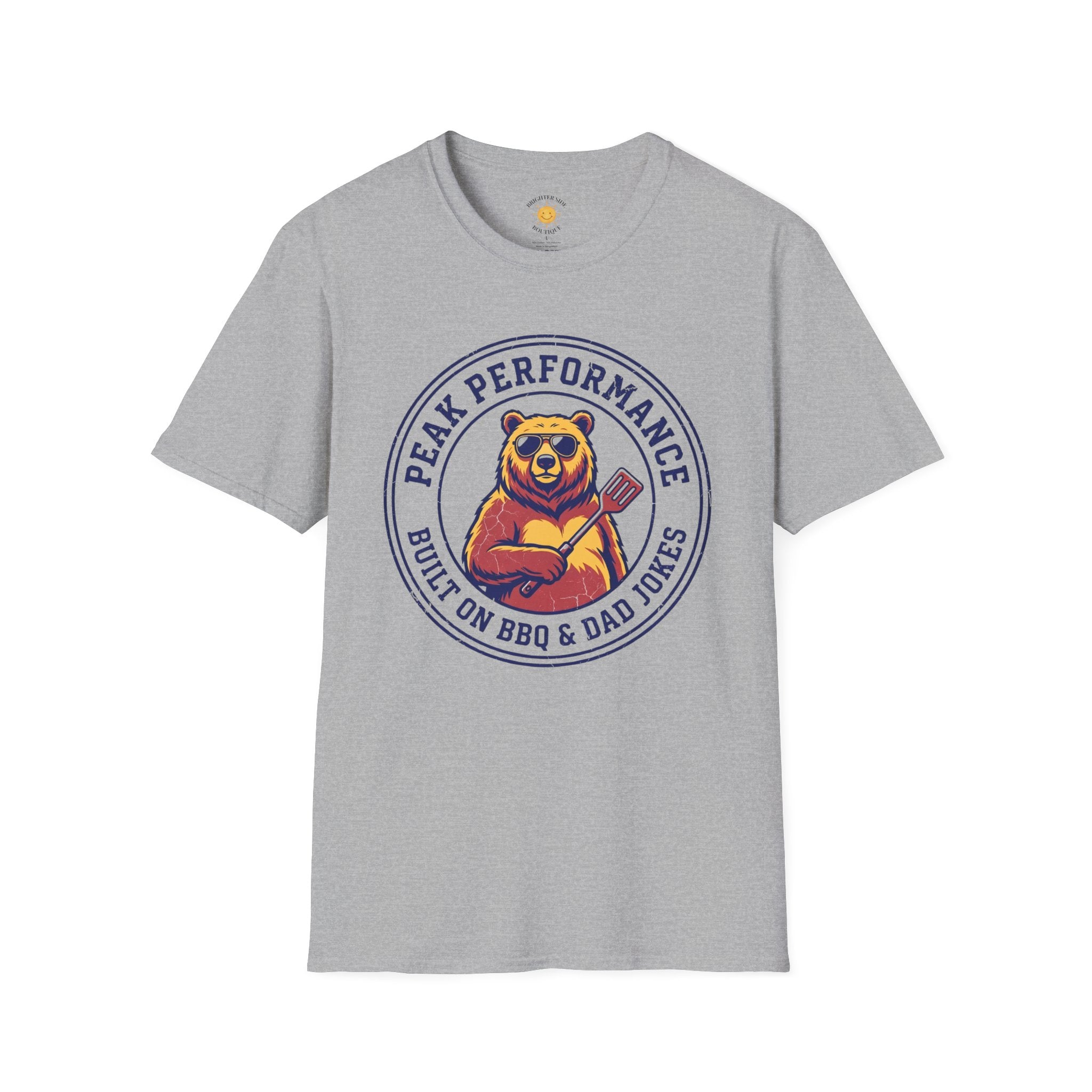 Peak Performance Built On BBQ & Dad Jokes Bear T-Shirt