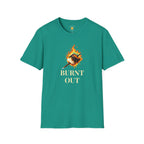 Burnt Out Flaming Marshmallow Funny Burnout T-Shirt