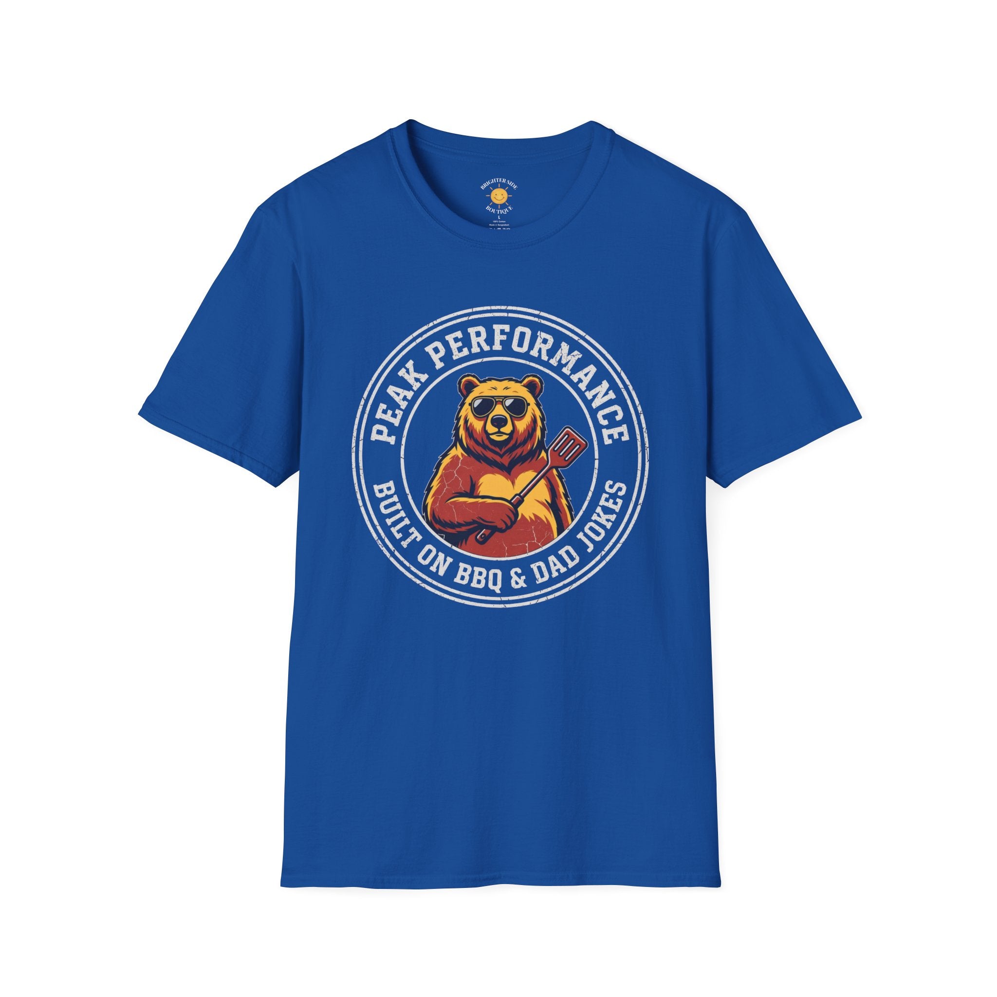 Peak Performance Built On BBQ & Dad Jokes Bear T-Shirt
