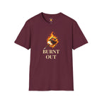 Burnt Out Flaming Marshmallow Funny Burnout T-Shirt