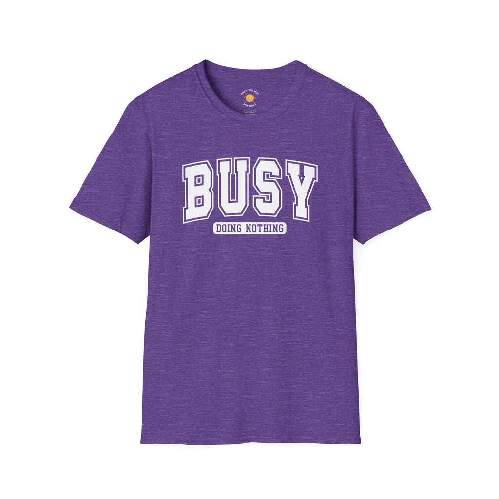 Busy Doing Nothing Varsity Humor T-Shirt