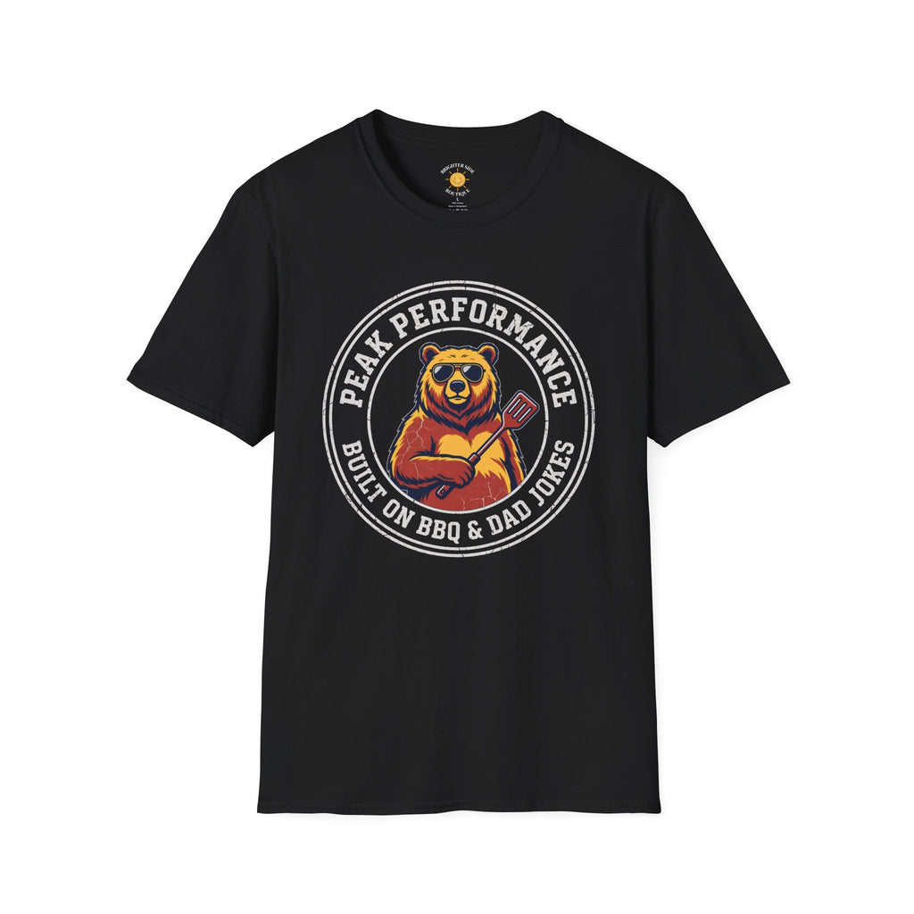 Peak Performance Built On BBQ & Dad Jokes Bear T-Shirt