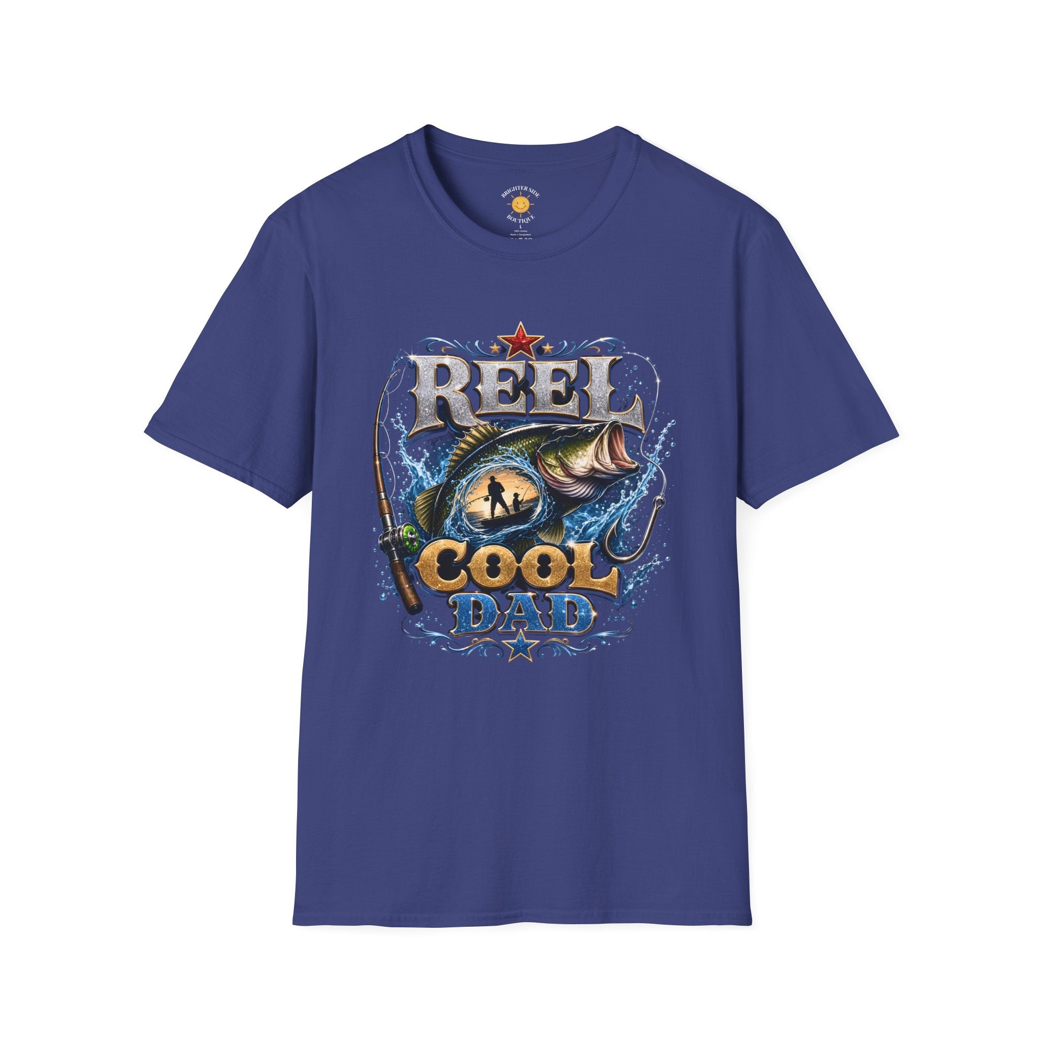Reel Cool Bass Fishing Dad T-Shirt