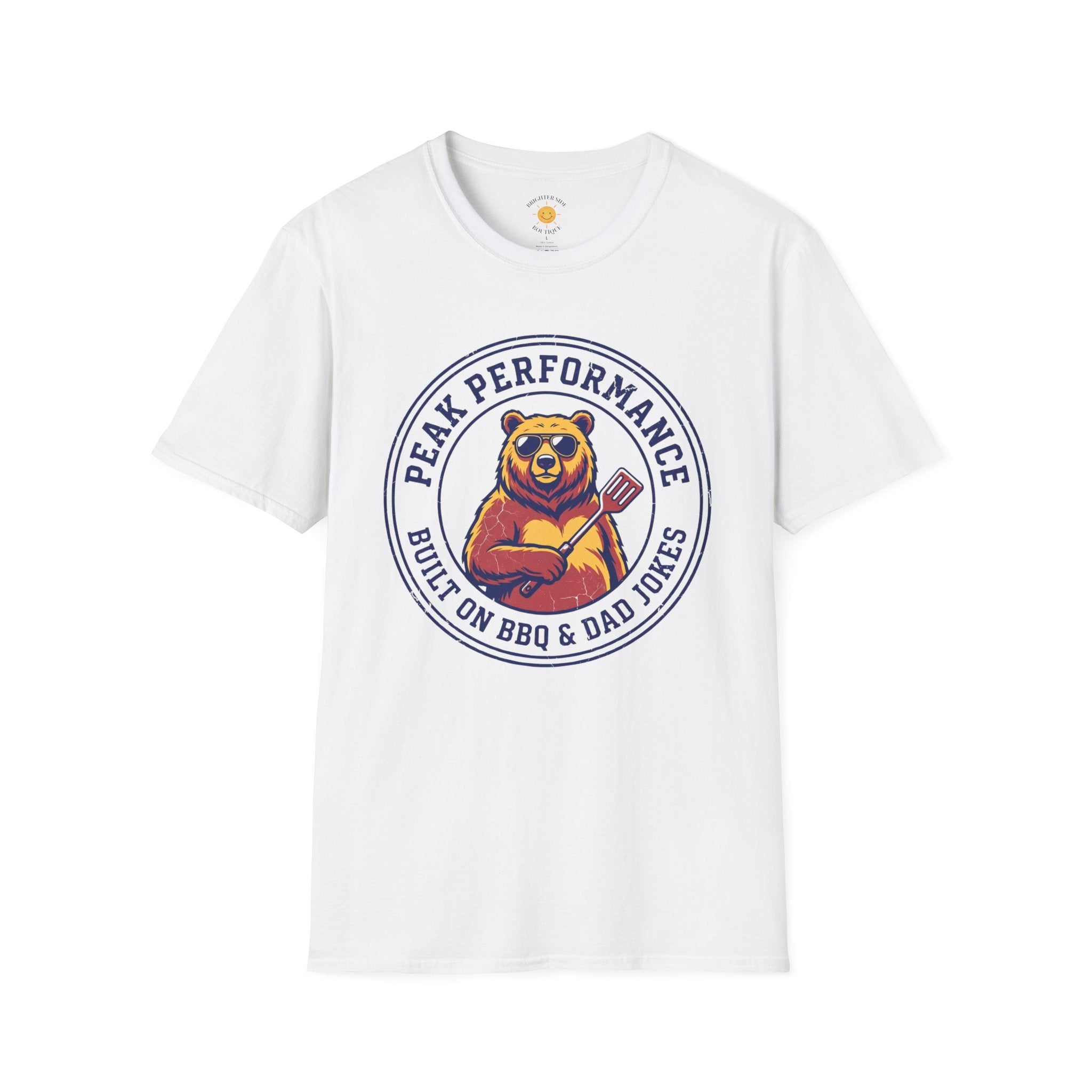 Peak Performance Built On BBQ & Dad Jokes Bear T-Shirt