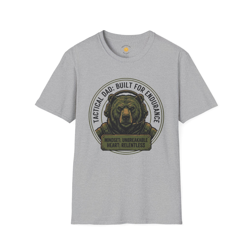 Tactical Dad Built For Endurance Bear Graphic T-Shirt