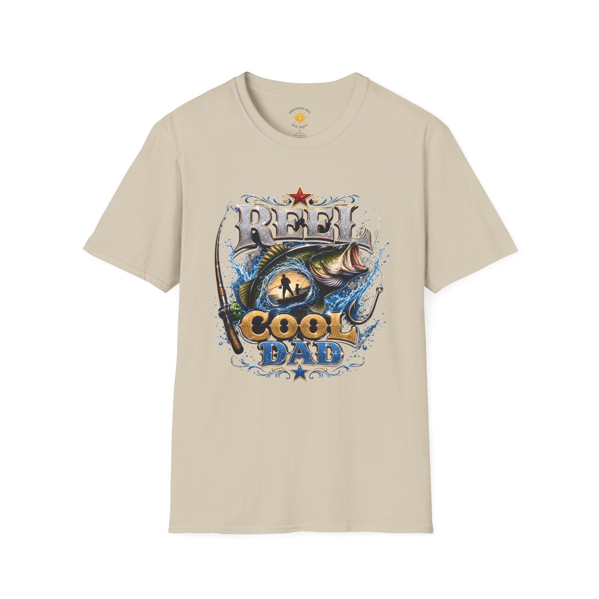 Reel Cool Bass Fishing Dad T-Shirt