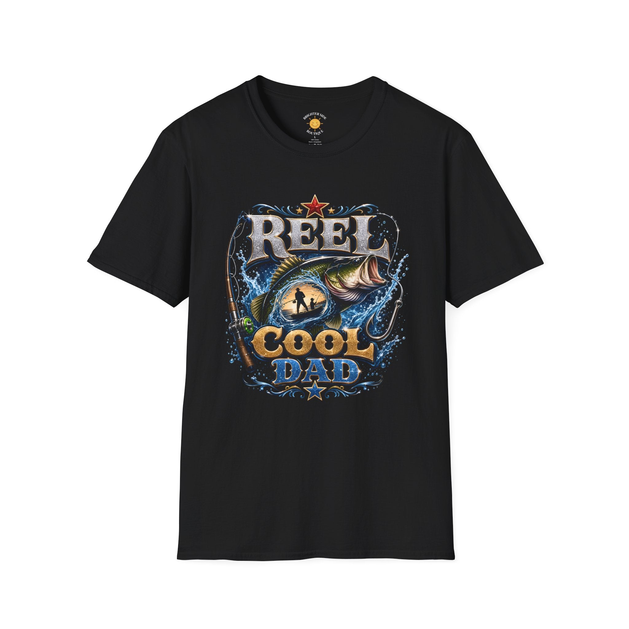Reel Cool Bass Fishing Dad T-Shirt
