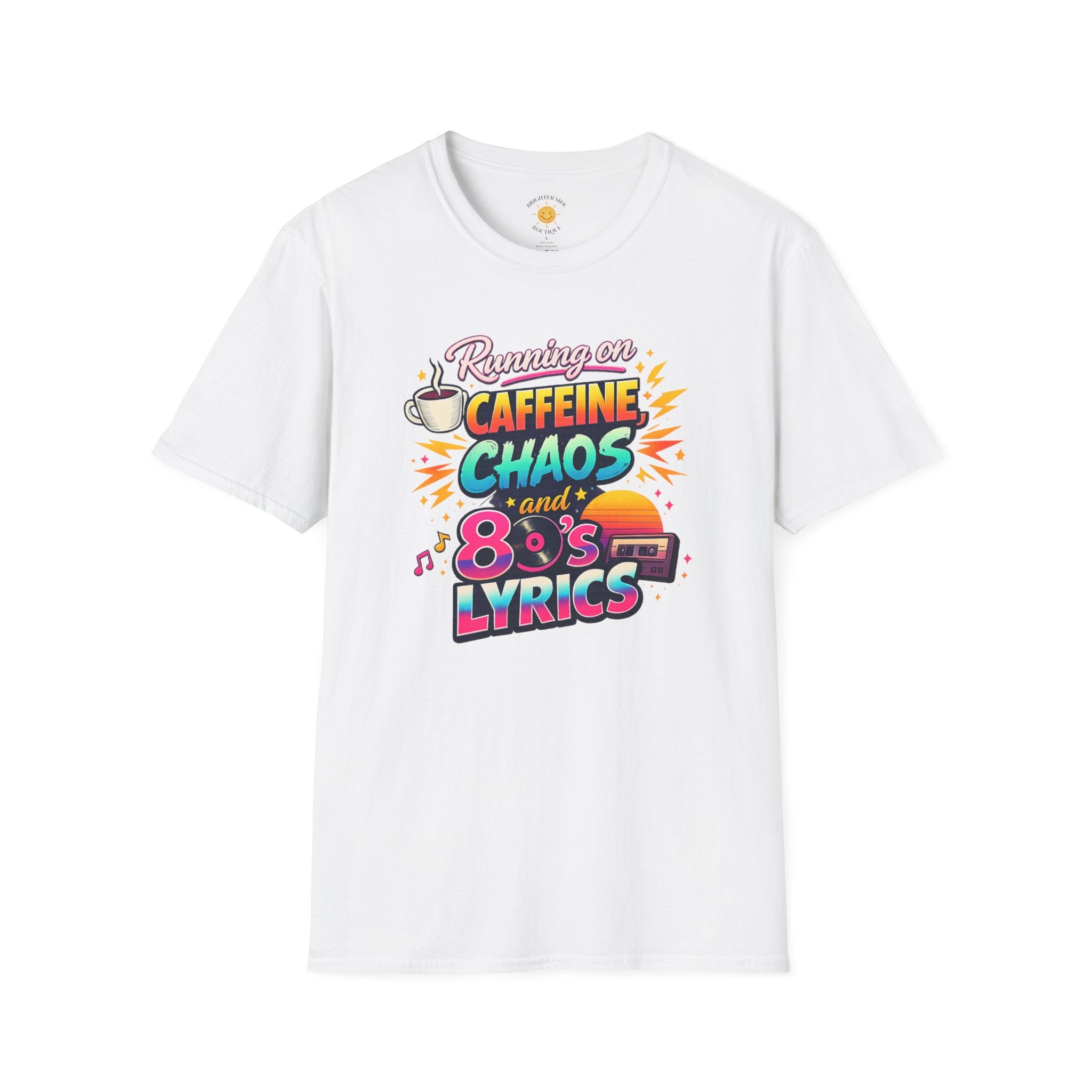 Caffeine, Chaos and 80's Lyrics T-Shirt