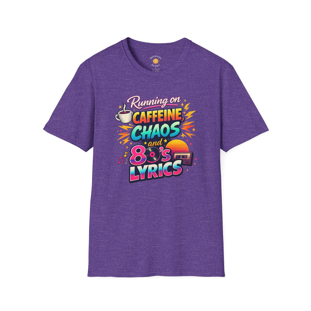 Caffeine, Chaos and 80's Lyrics T-Shirt