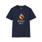 Burnt Out Flaming Marshmallow Funny Burnout T-Shirt