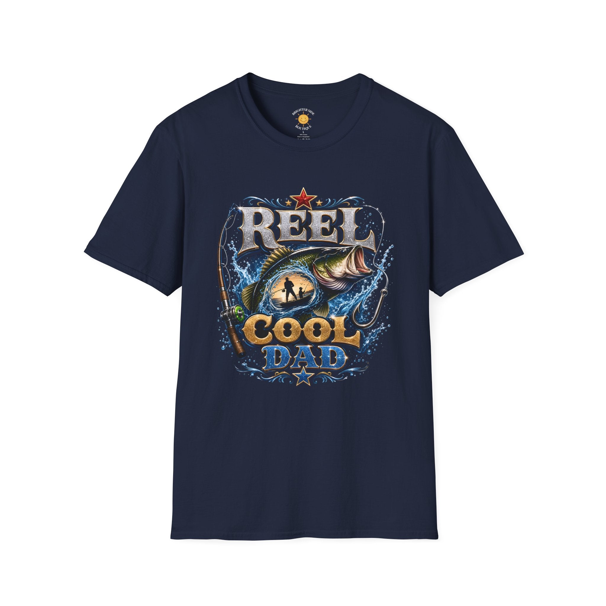 Reel Cool Bass Fishing Dad T-Shirt