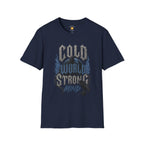 Cold World Strong Mind Gothic Raven Resilience T-Shirt