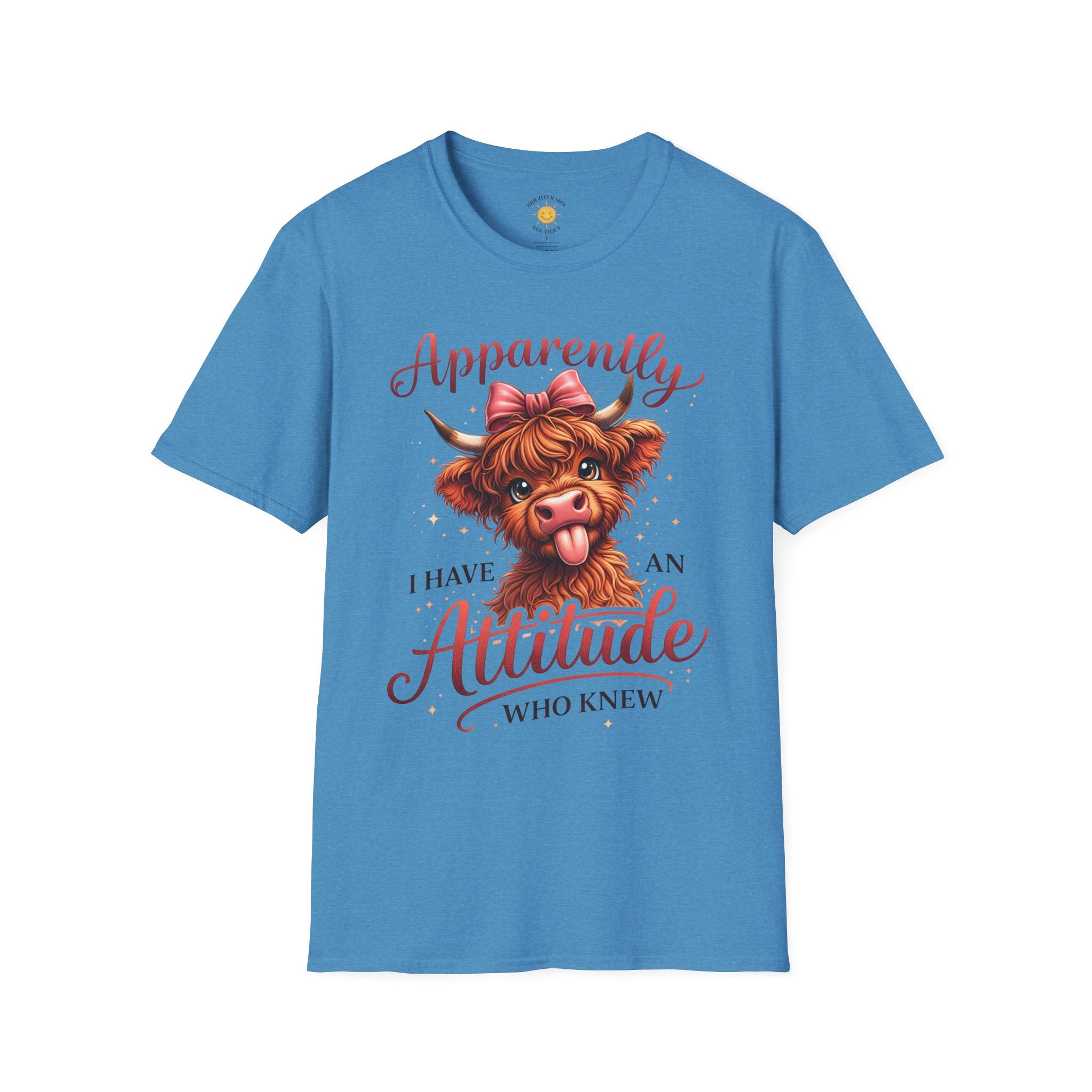 Apparently I Have An Attitude Highland Cow T-Shirt