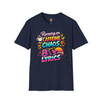 Running on Caffeine, Chaos & 80's Lyrics Retro T-Shirt