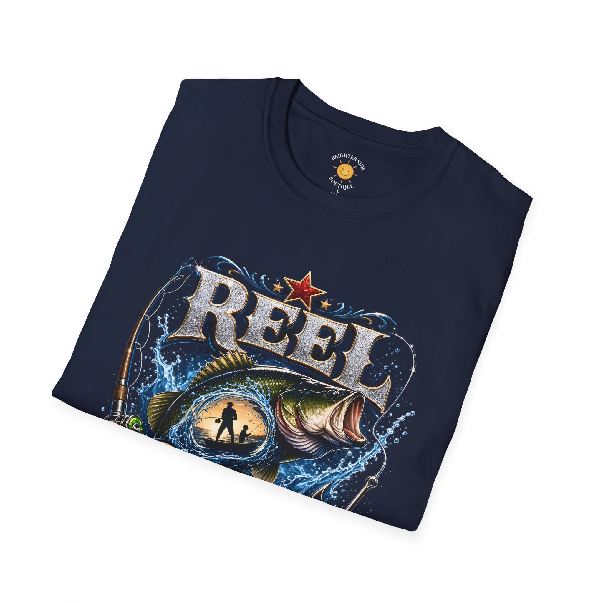 Reel Cool Bass Fishing Dad T-Shirt