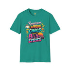 Running on Caffeine, Chaos & 80's Lyrics Retro T-Shirt