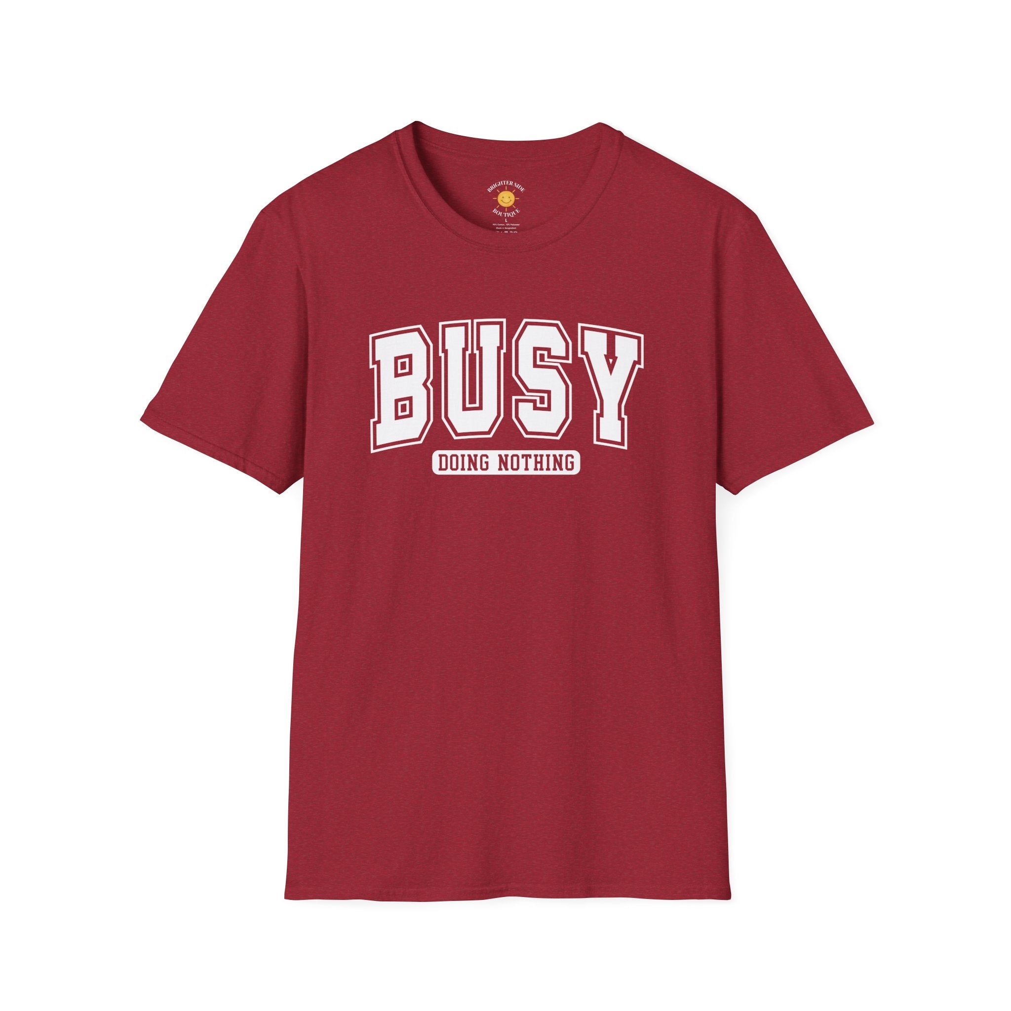 Busy Doing Nothing Varsity Humor T-Shirt