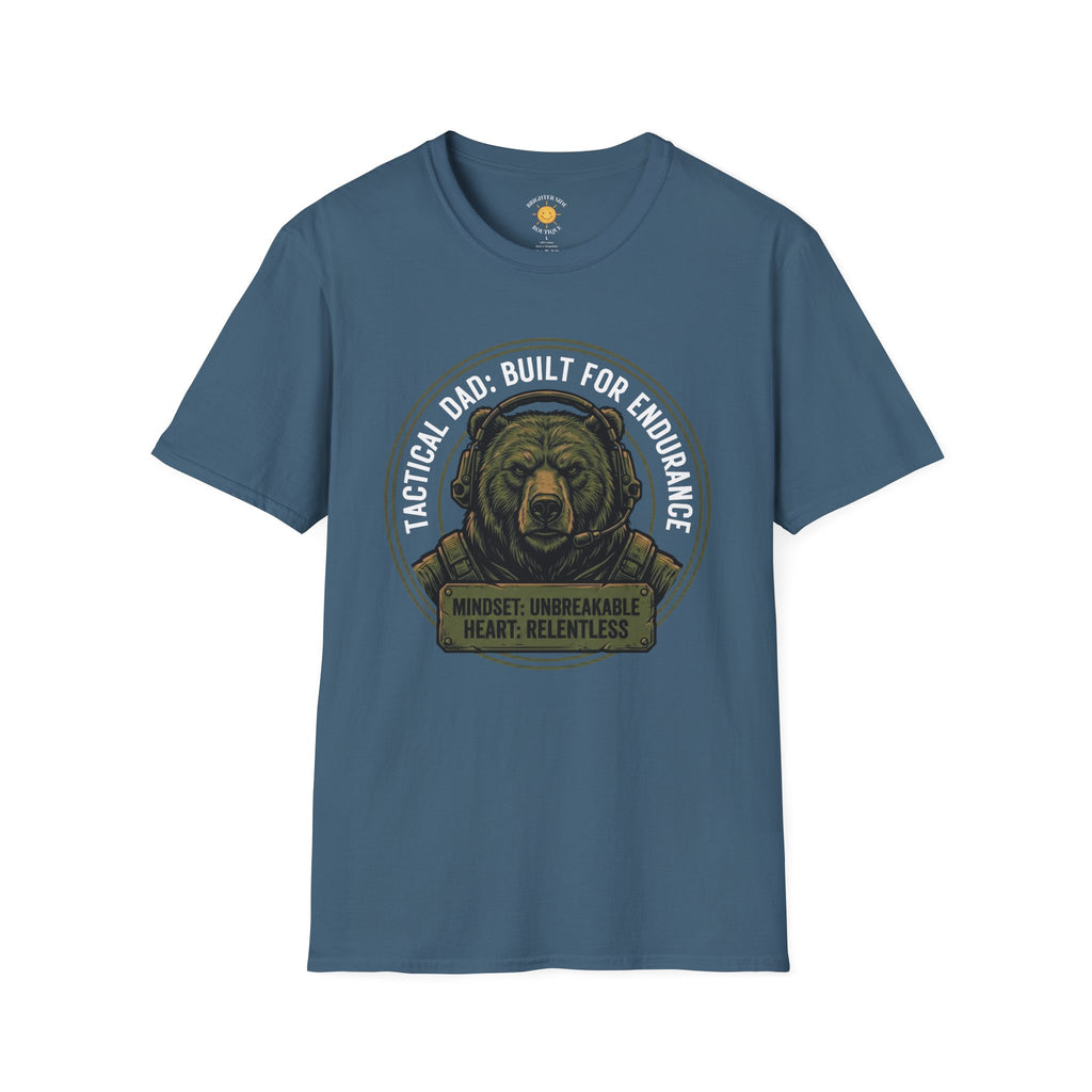 Tactical Dad Built For Endurance Bear Graphic T-Shirt