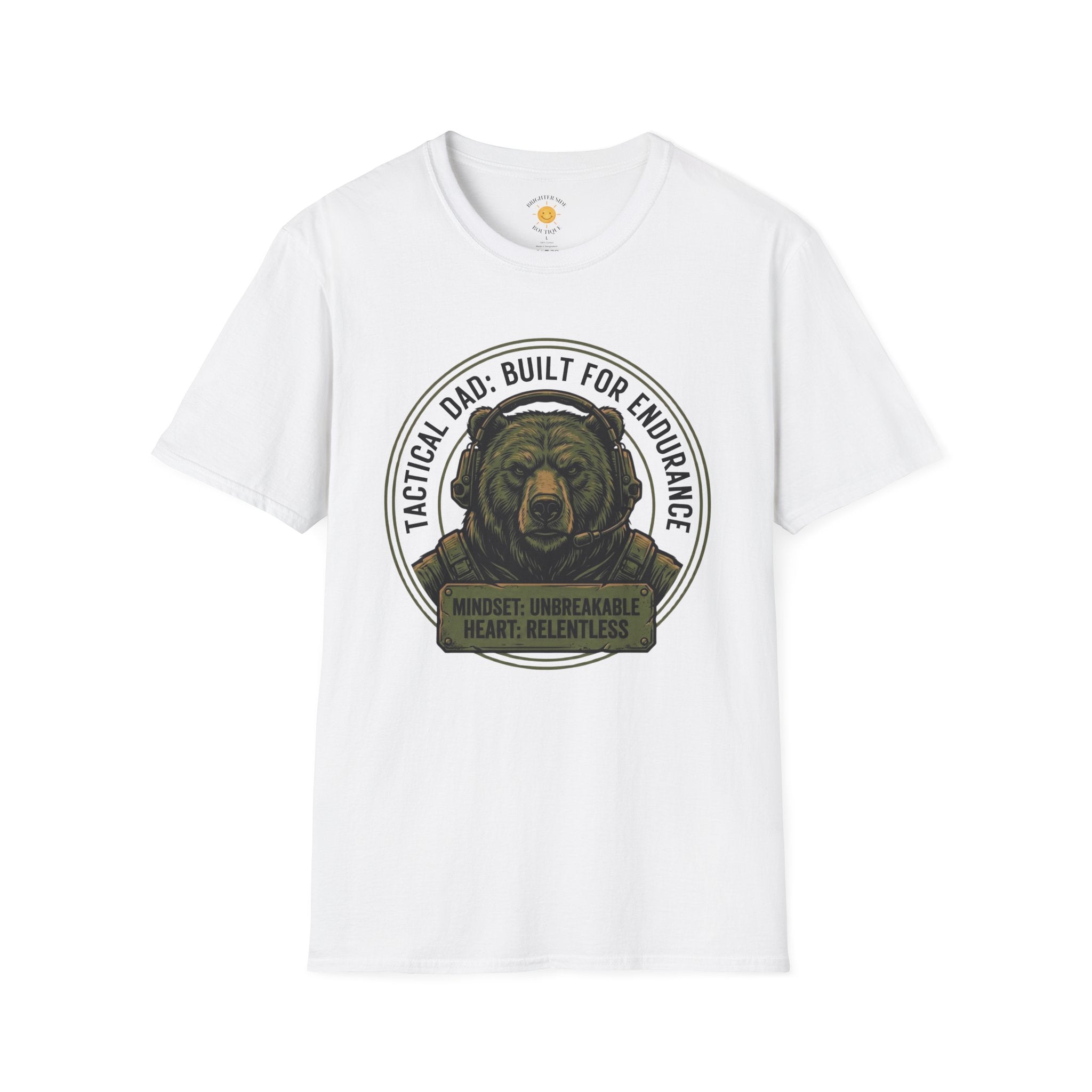 Tactical Dad Built For Endurance Bear Graphic T-Shirt