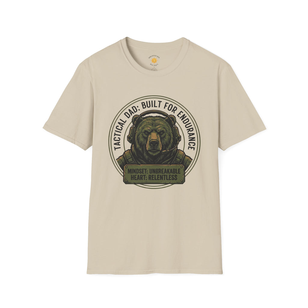 Tactical Dad Built For Endurance Bear Graphic T-Shirt