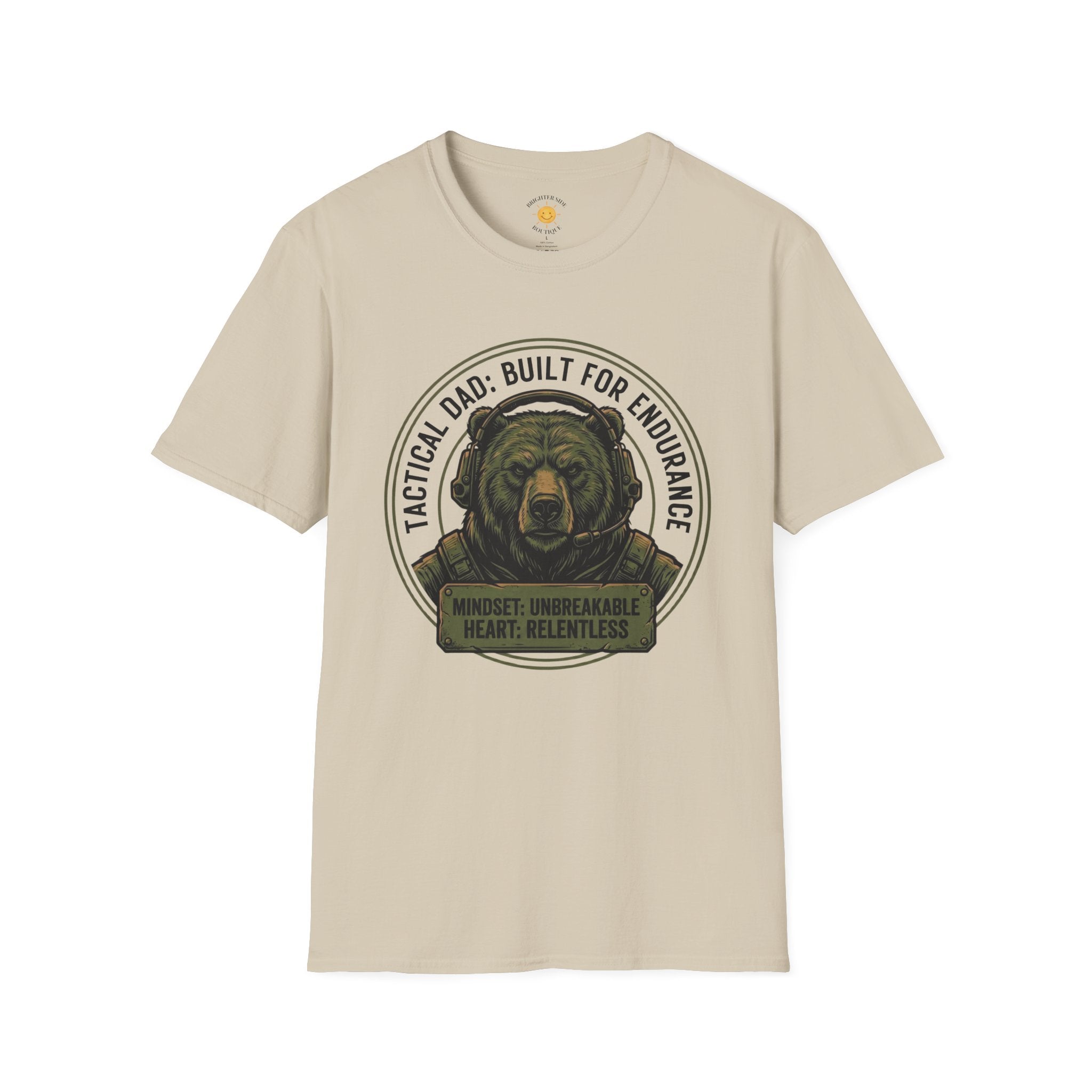 Tactical Dad Built For Endurance Bear Graphic T-Shirt