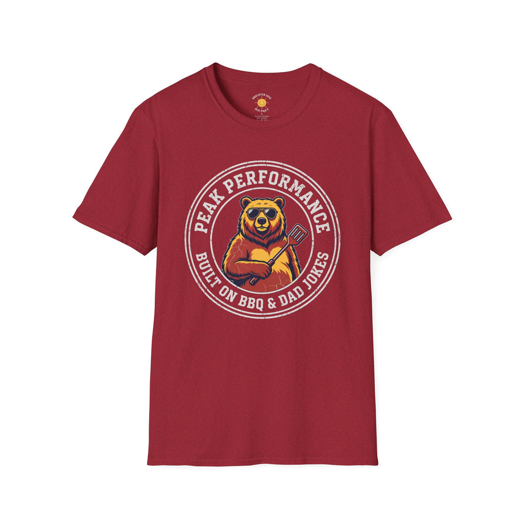 Peak Performance Built On BBQ & Dad Jokes Bear T-Shirt