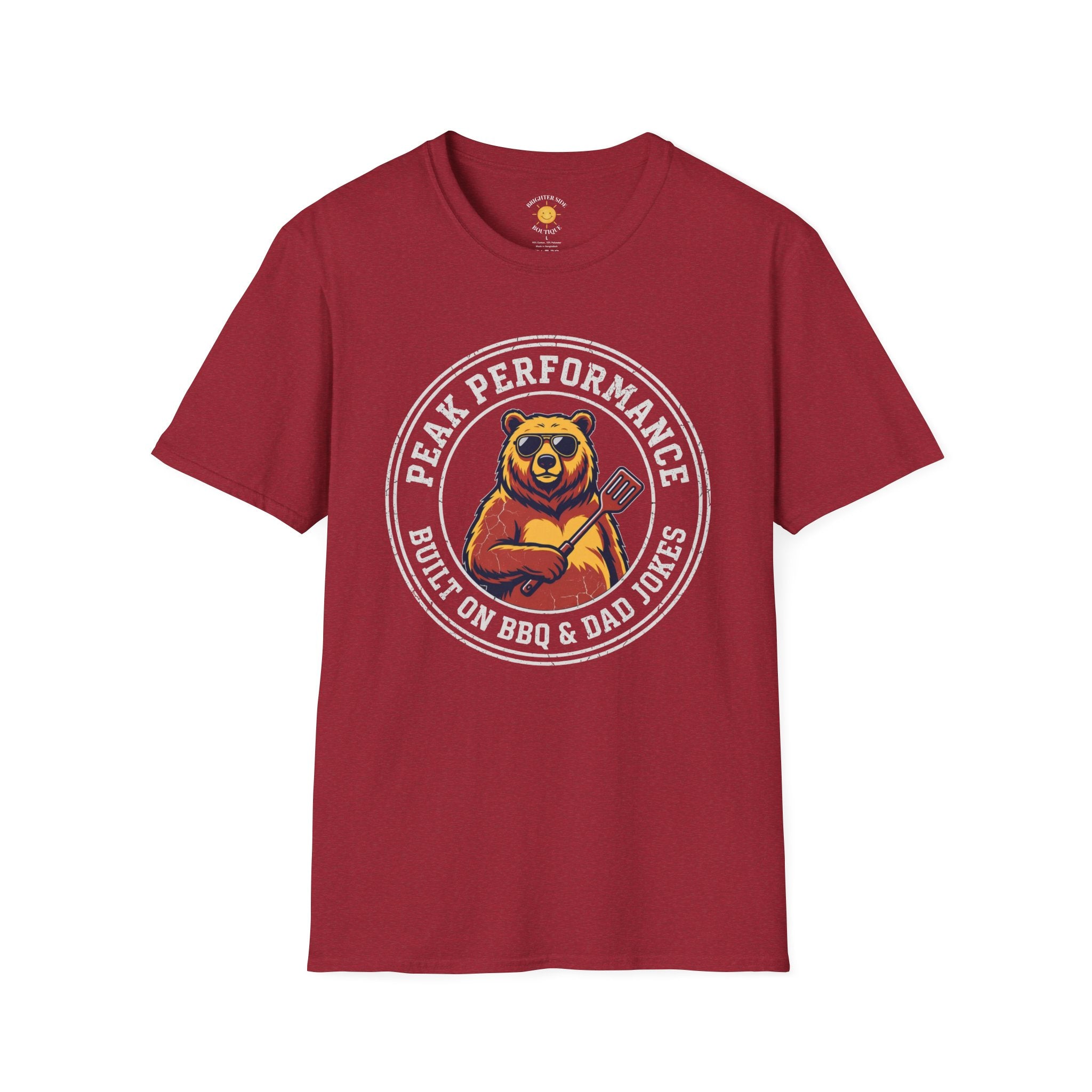 Peak Performance Built On BBQ & Dad Jokes Bear T-Shirt