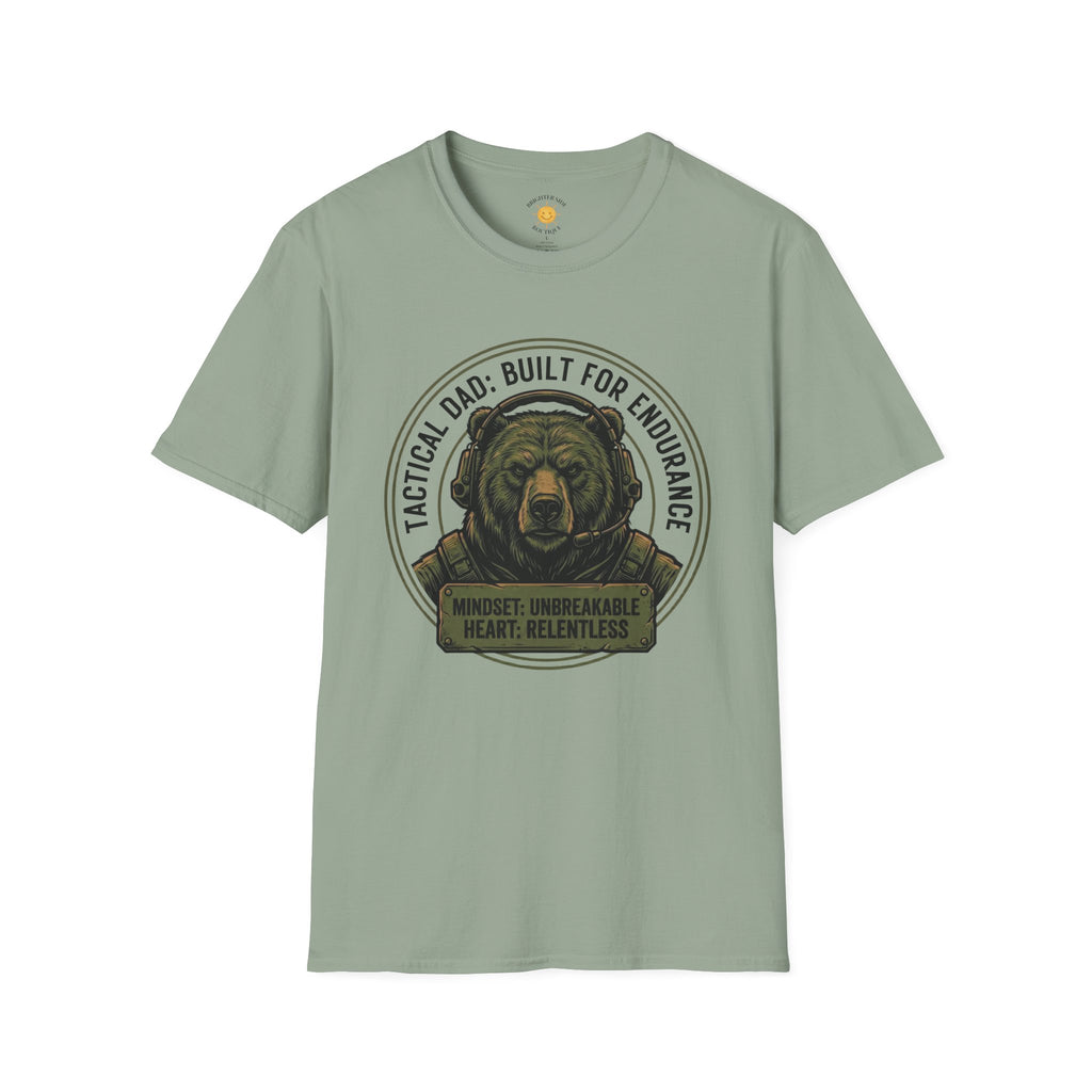 Tactical Dad Built For Endurance Bear Graphic T-Shirt
