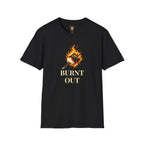 Burnt Out Flaming Marshmallow Funny Burnout T-Shirt