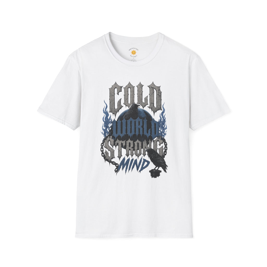 Cold World Strong Mind Gothic Raven Resilience T-Shirt