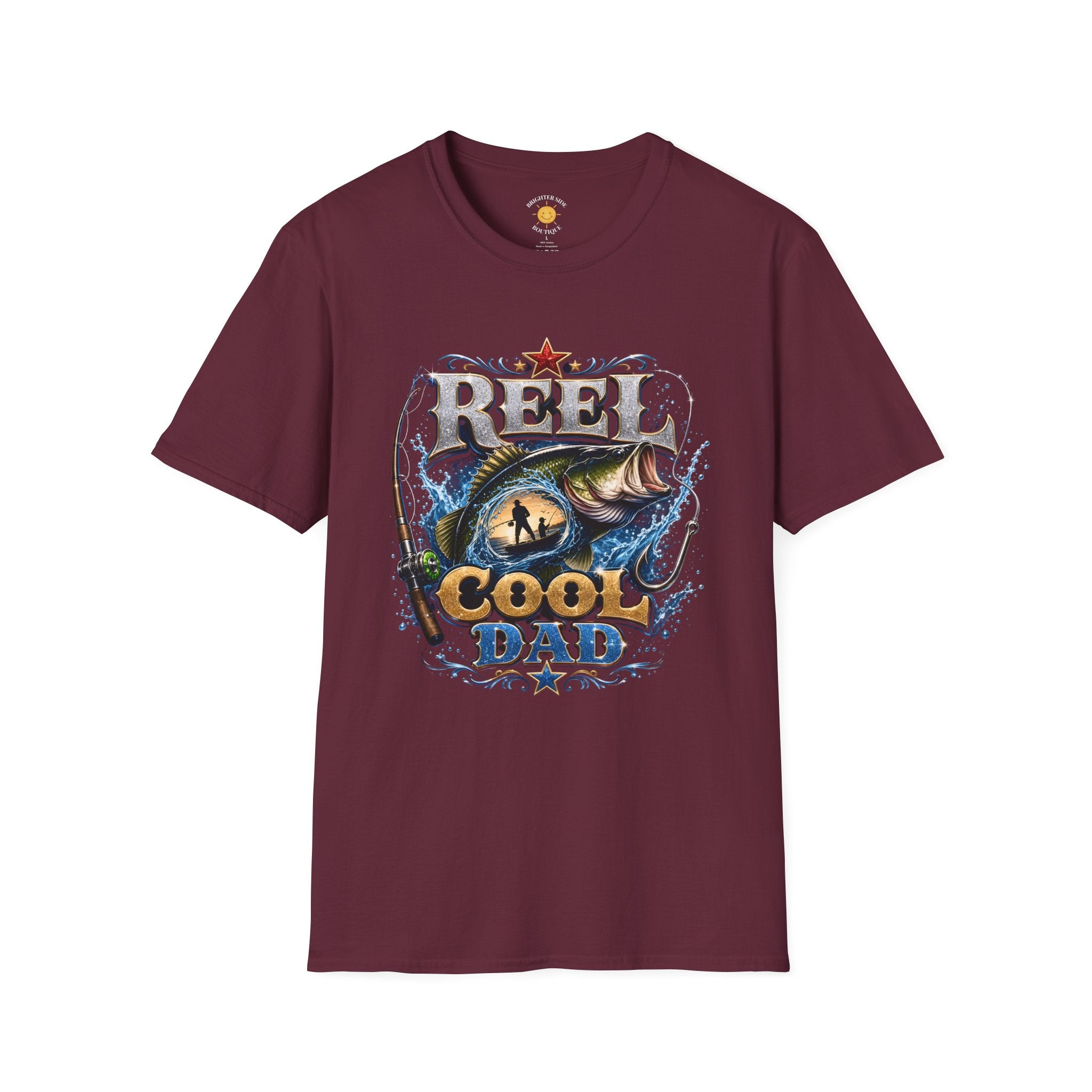 Reel Cool Bass Fishing Dad T-Shirt