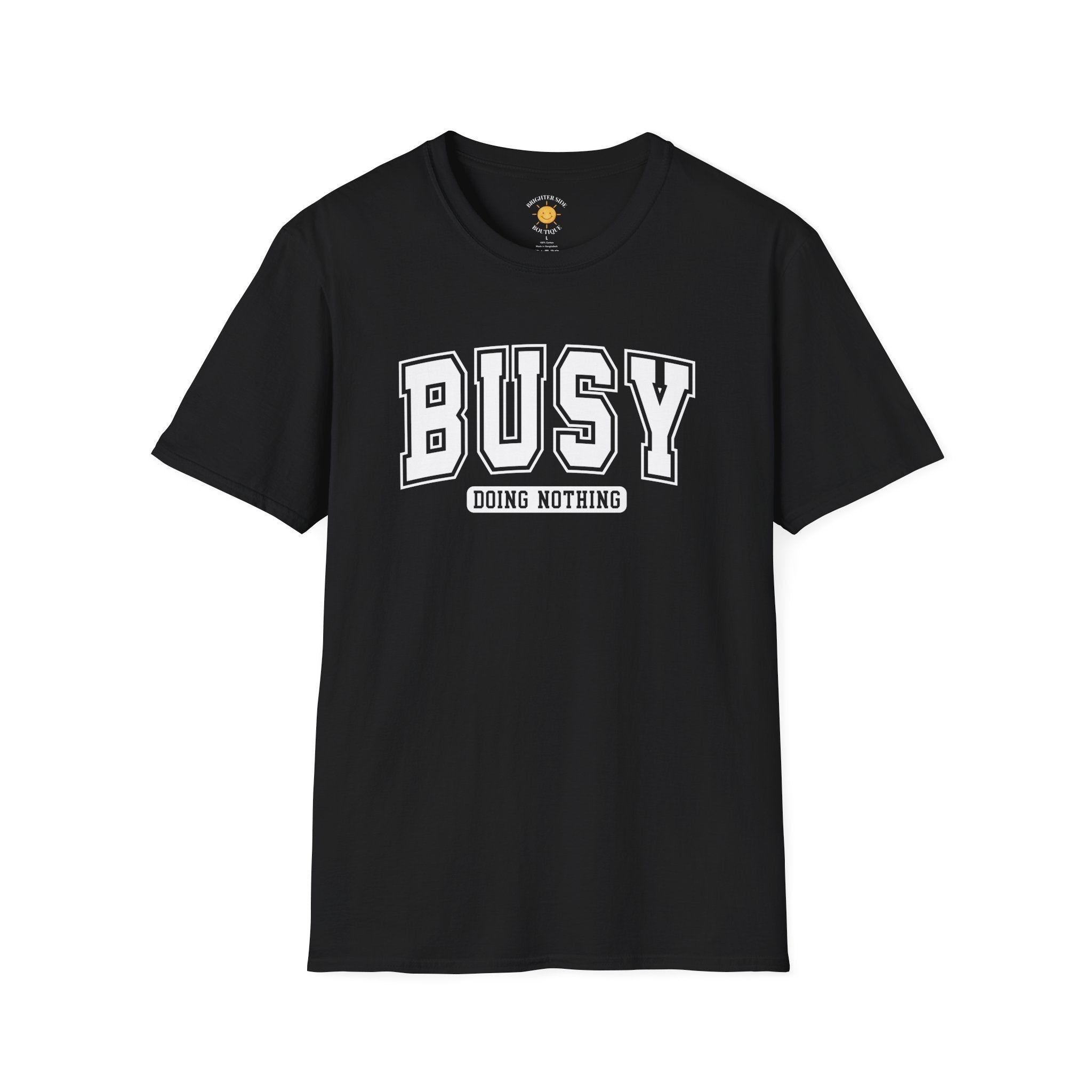 Busy Doing Nothing Varsity Humor T-Shirt