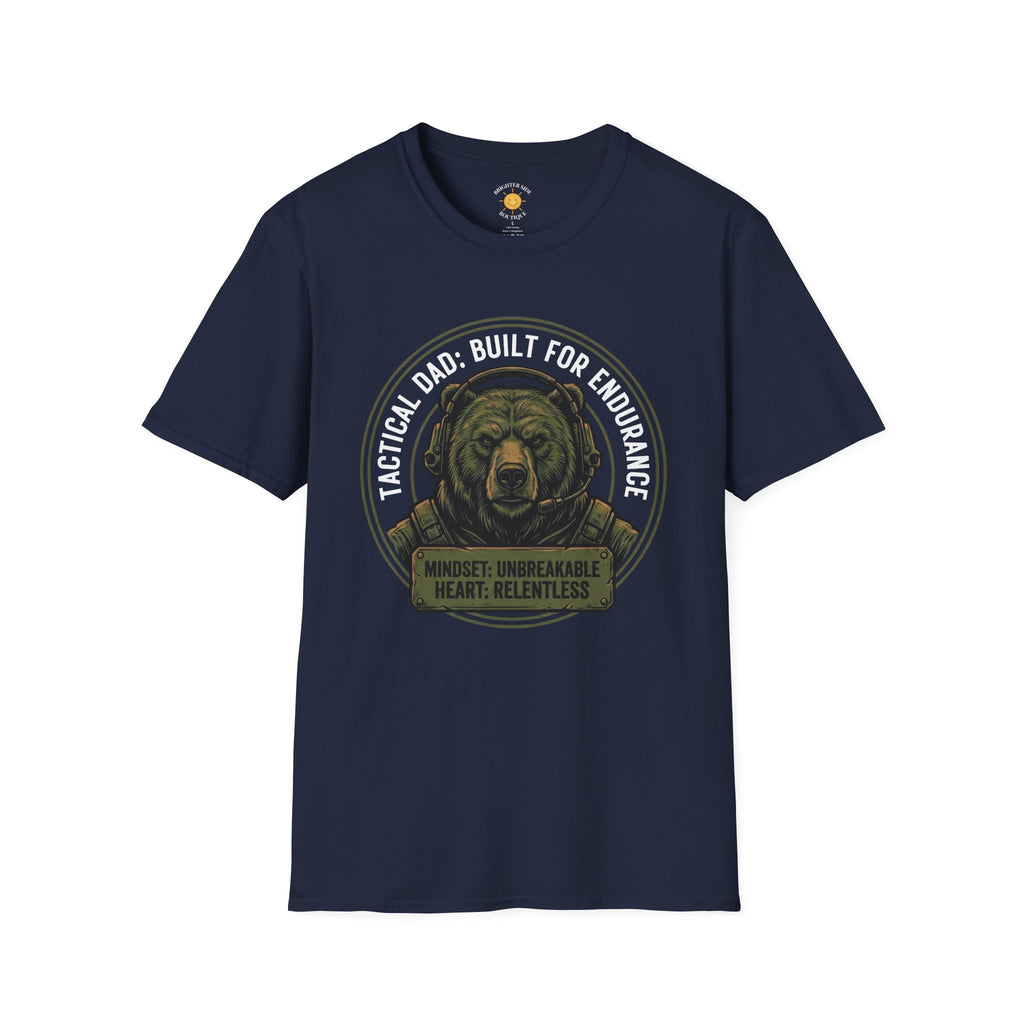 Tactical Dad Built For Endurance Bear Graphic T-Shirt