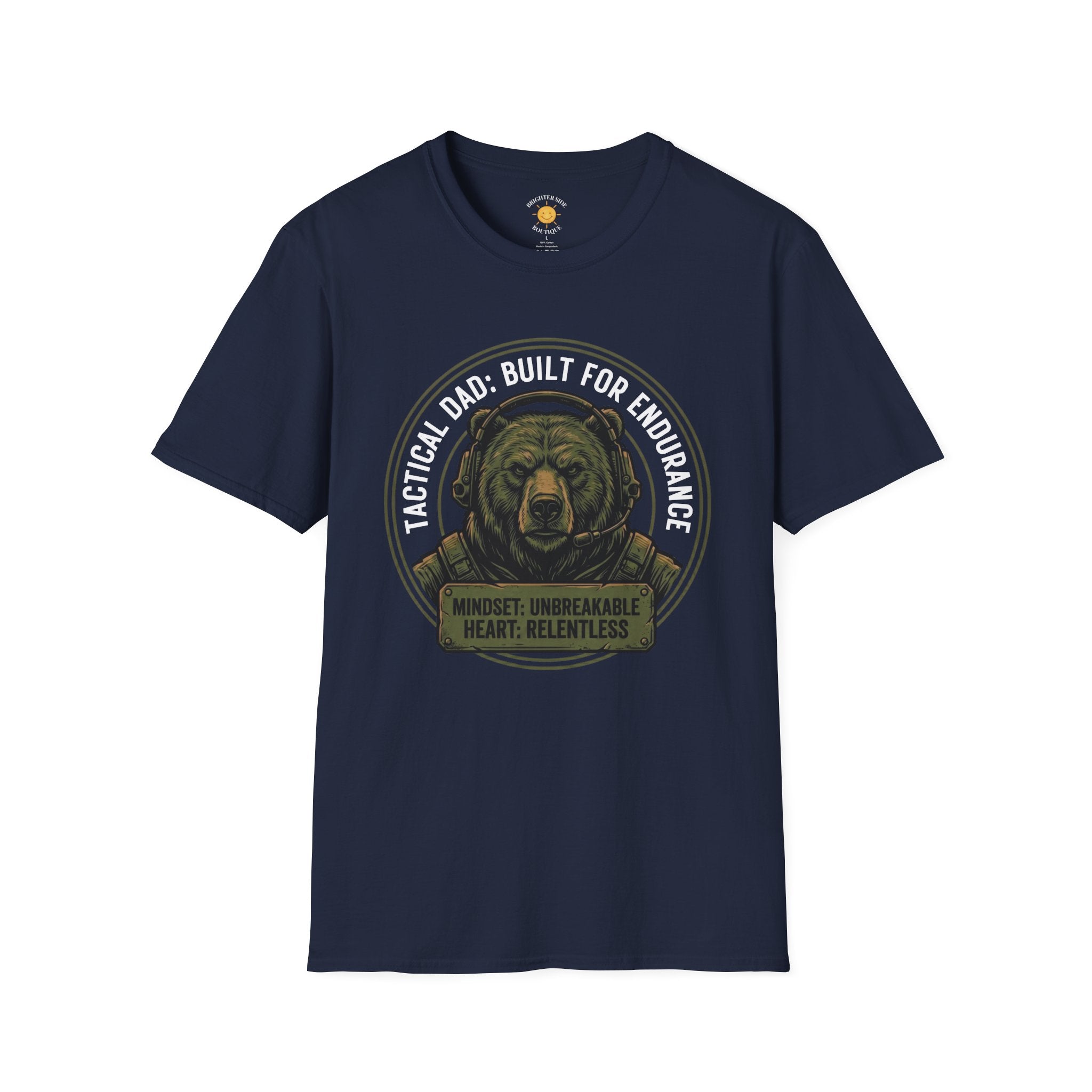 Tactical Dad Built For Endurance Bear Graphic T-Shirt