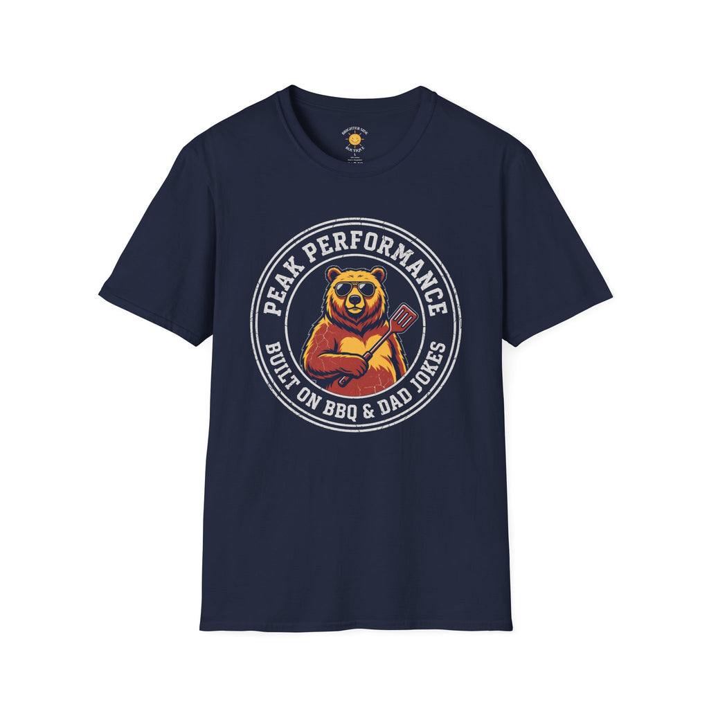 Peak Performance Built On BBQ & Dad Jokes Bear T-Shirt