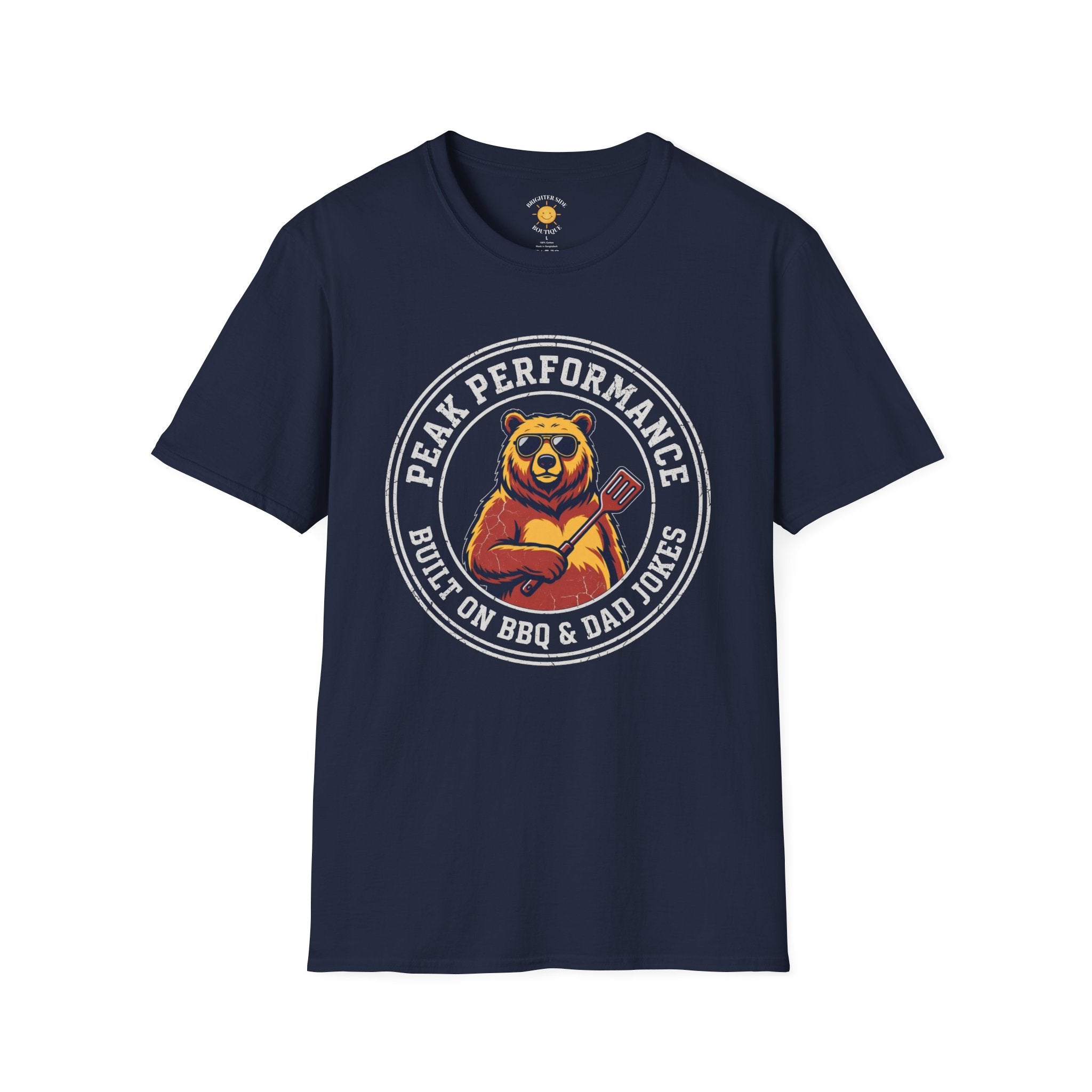 Peak Performance Built On BBQ & Dad Jokes Bear T-Shirt