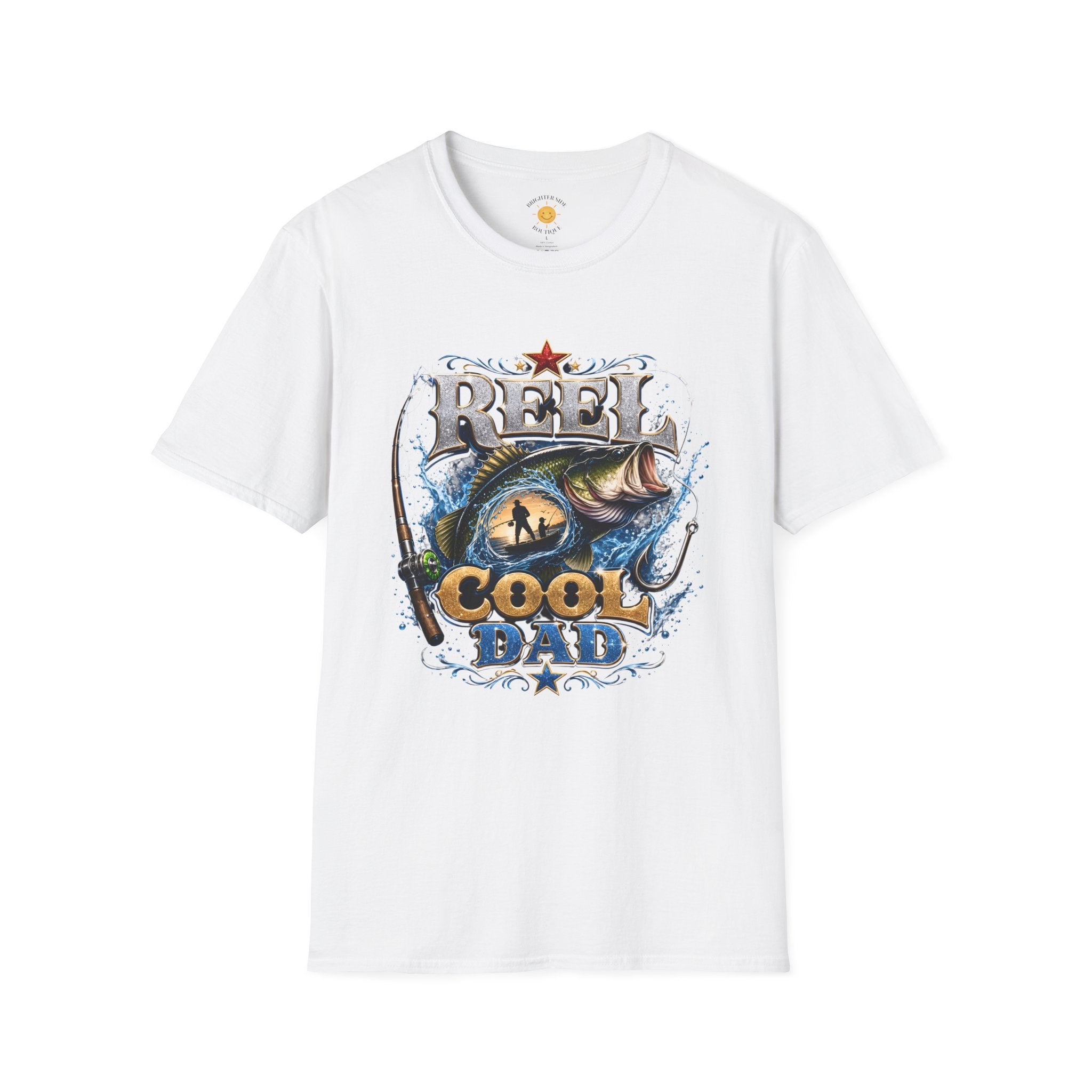 Reel Cool Bass Fishing Dad T-Shirt