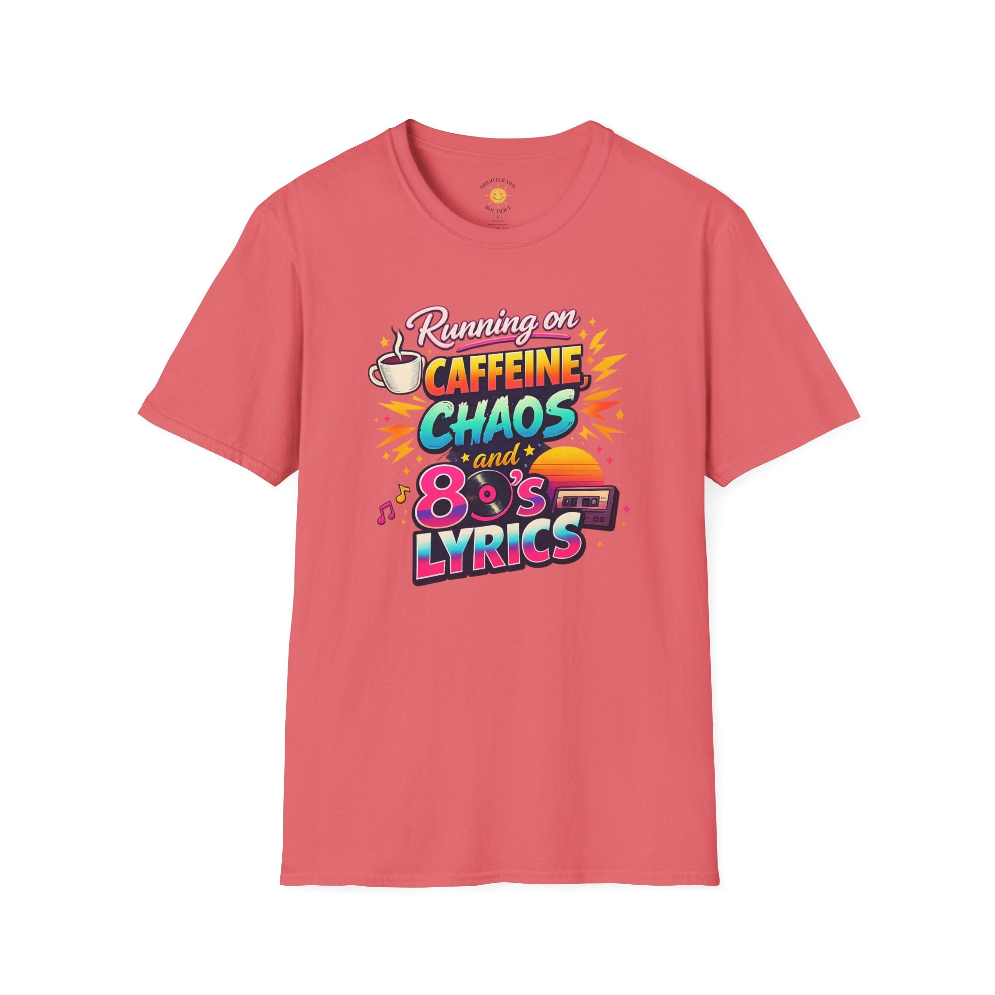 Caffeine, Chaos and 80's Lyrics T-Shirt