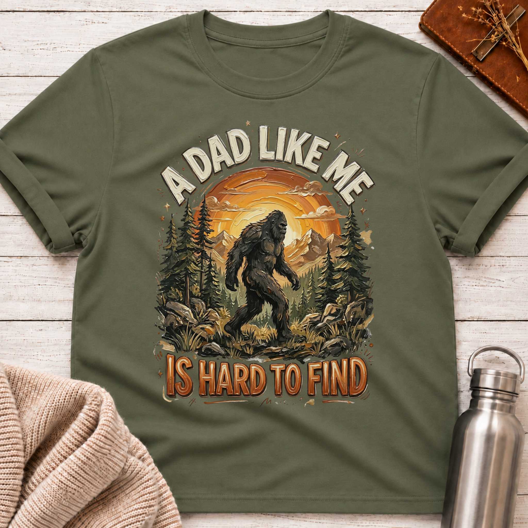 Hard To Find Bigfoot Dad T-Shirt