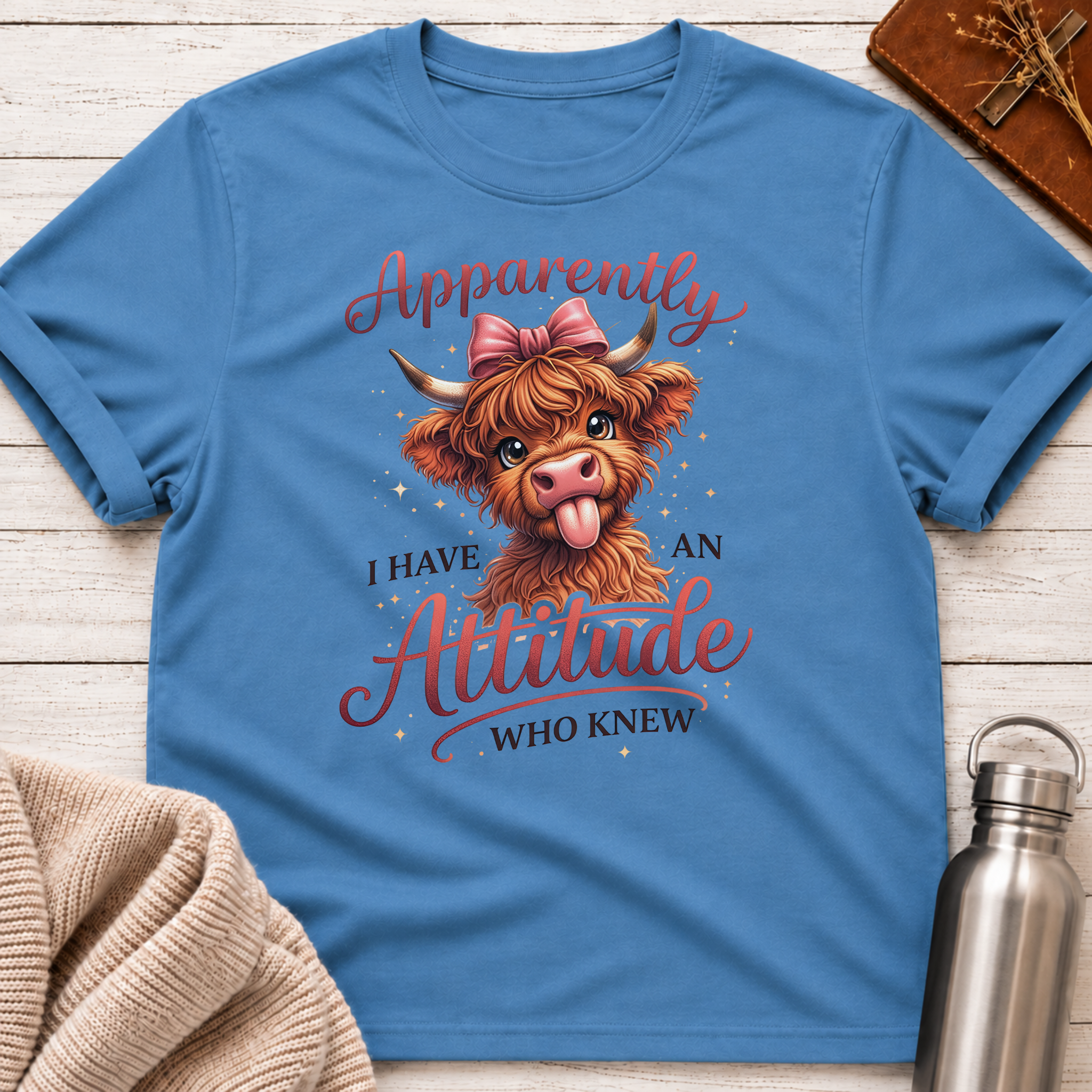 I Have An Attitude Highland Cow T-Shirt