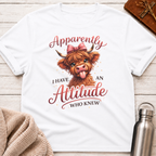 I Have An Attitude Highland Cow T-Shirt