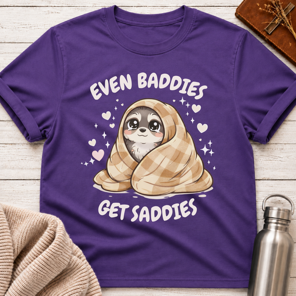 Even Baddies Get Saddies Raccoon T-Shirt