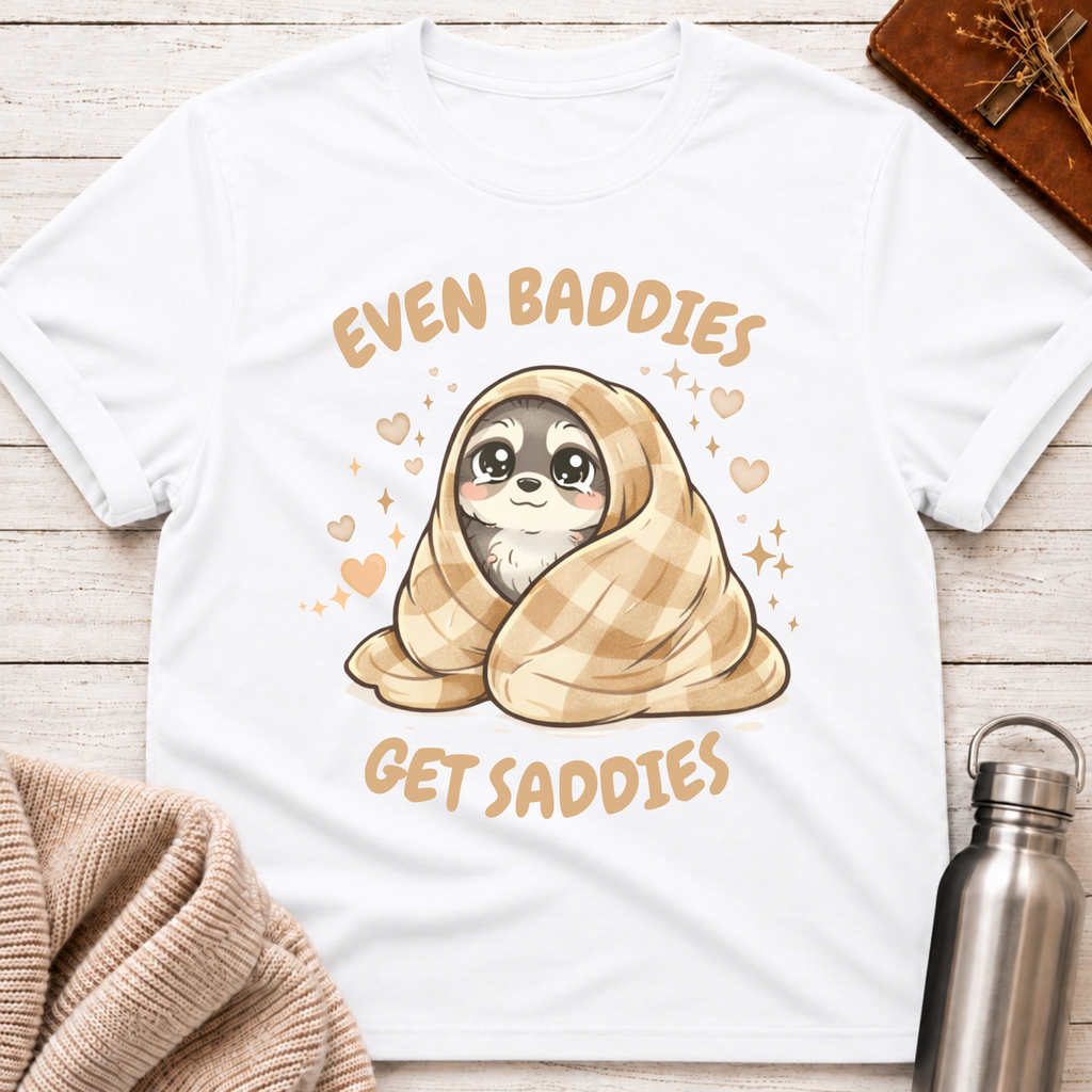 Even Baddies Get Saddies Raccoon T-Shirt