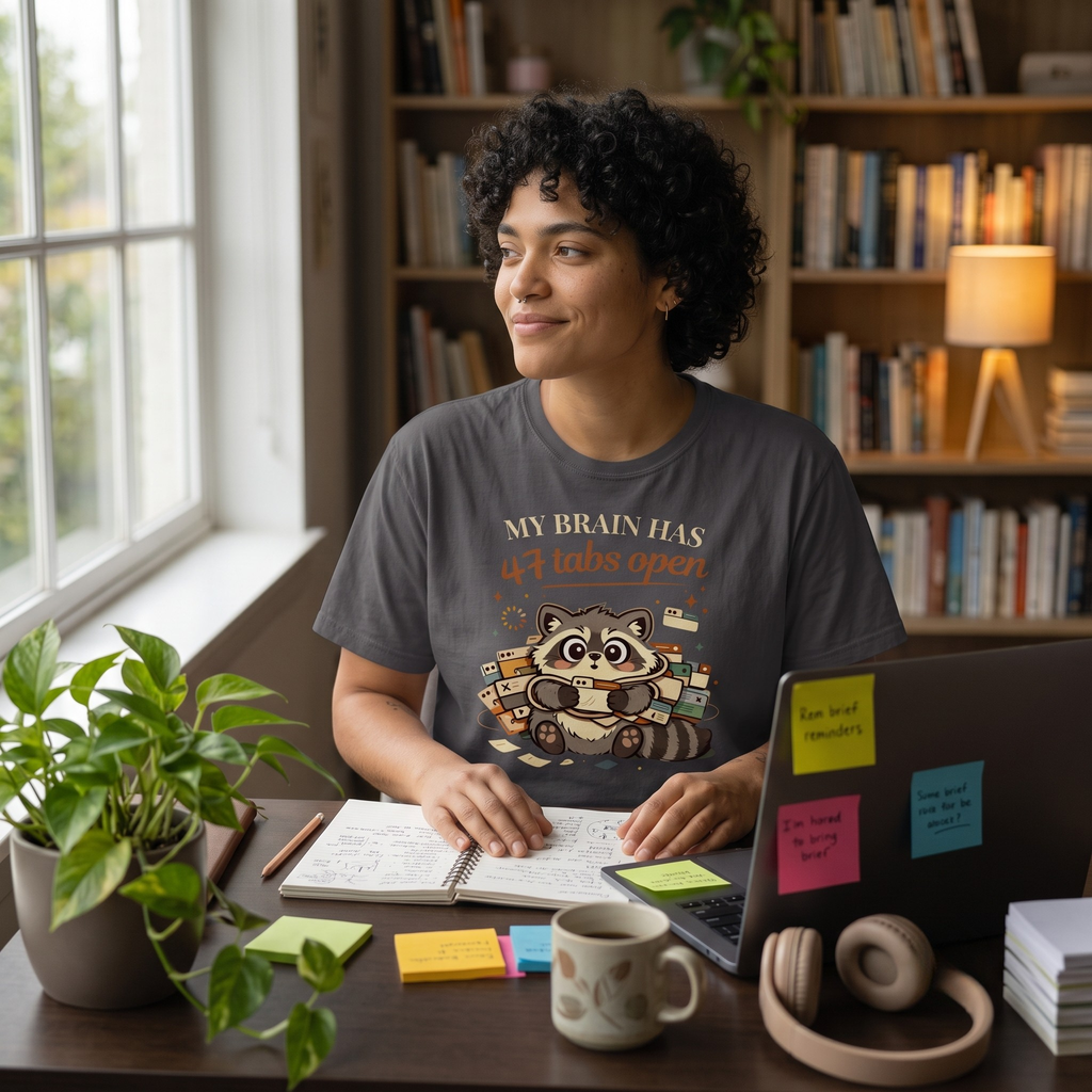 47 Tabs Open Raccoon T-Shirt